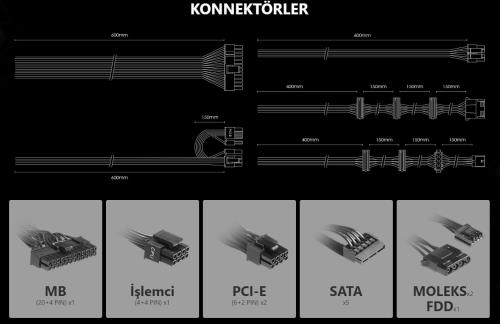 MSI PSU MAG A600DN 600W 80+ 12CM FAN GUC KAYNAGI (MAG A600DN) - Power Supply ürünleri tekmarshop.com'da